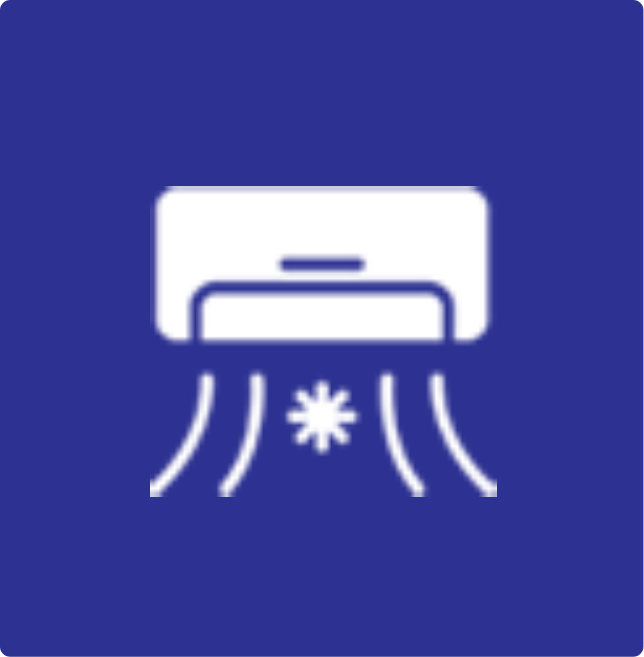 Klimaanlage mit Kältesymbol